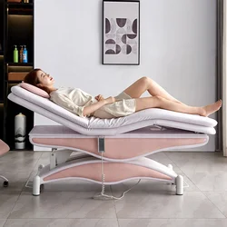 Luxury pink cosmetic spa bed massage tables beds electric motor facial beauty bed beauty salon furniture equipment