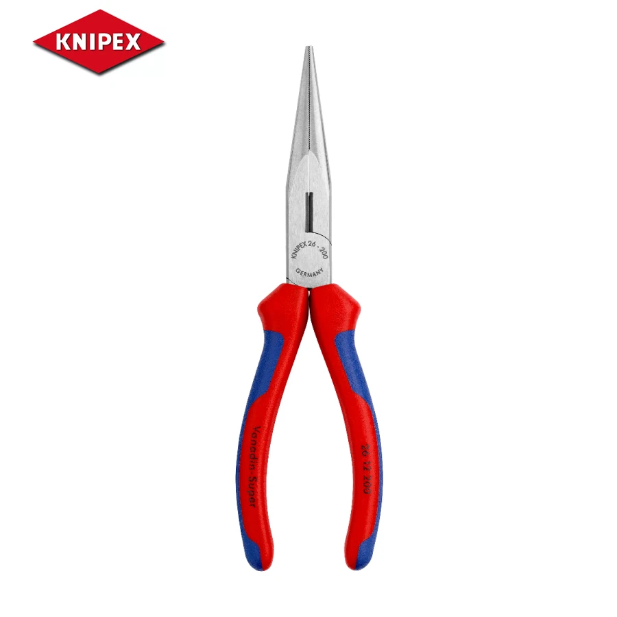 KNIPEX 26 12 200 Snipe Nose Side Cutting Pliers High Quality Materials Oil-hardened Half-round long tapered jaws