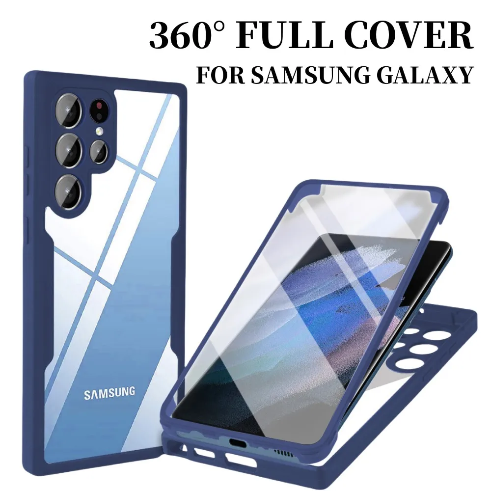 

360° Full Protective Case For Samsung Galaxy A16 A06 A25 A55 A35 A15 A05 A05S 4G Double Sided Soft Senior Cover Case For A24 4G