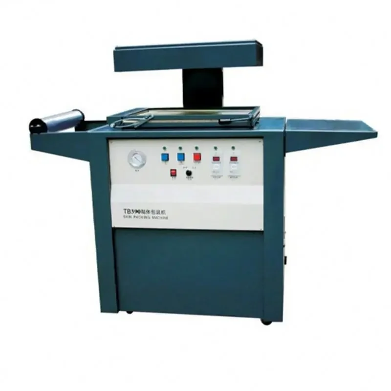 

High Speed TB-390 Automatic Film Skin Food Electric Plastic Battery Vacuum Film Skin Tool Shrink Wrap Labeling Packaging Machine