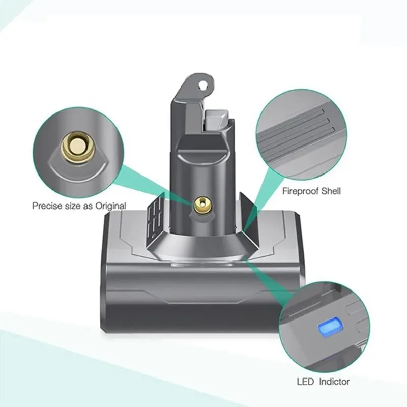 ABZA-21.6V DC62 Battery Adapter+Front Filters For Dyson V6 Animal