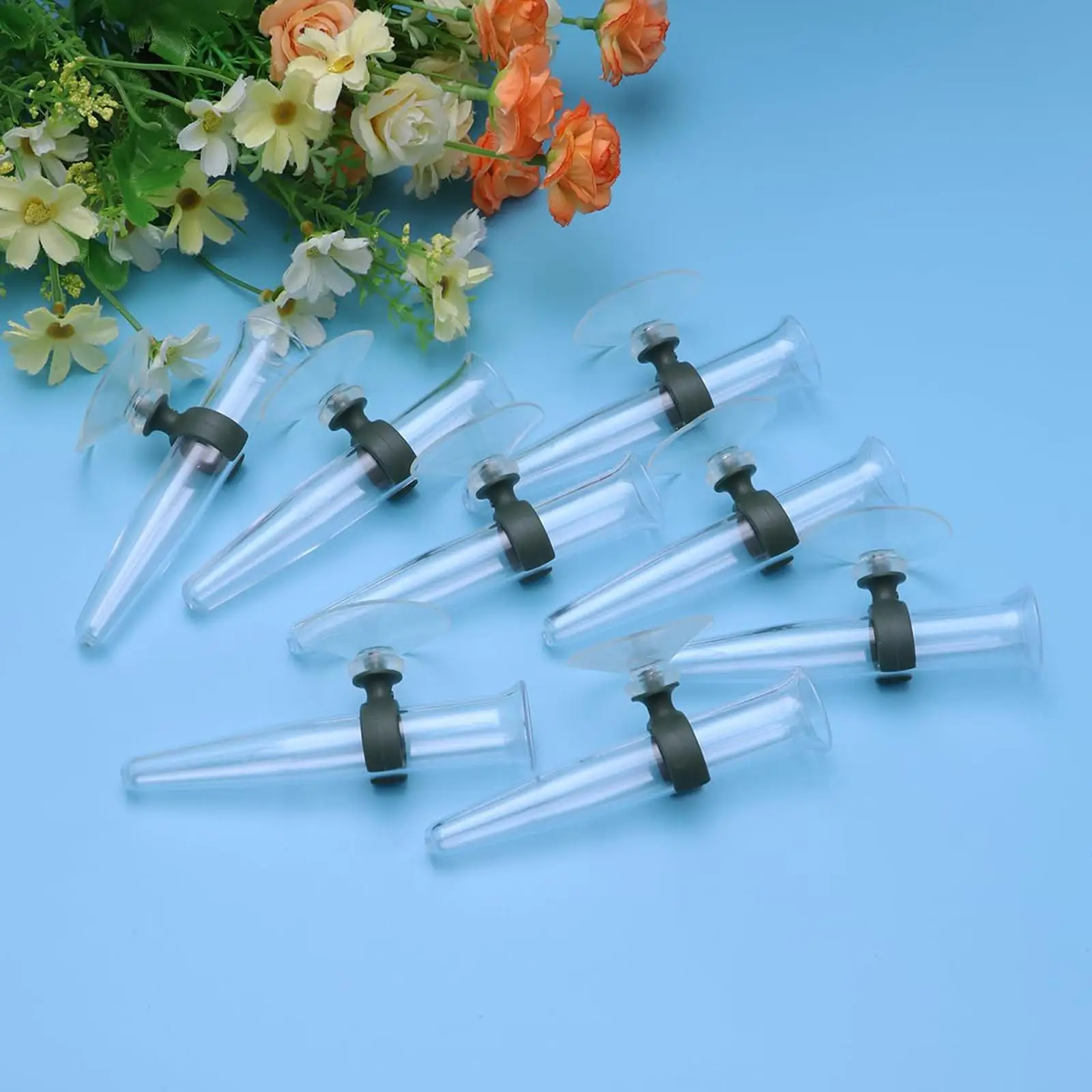 8x Flower Vials Flower Water Tubes with Suction Cup for Making Bouquets Boxed Bouquets Centerpiece Flowers Multiple Flowers