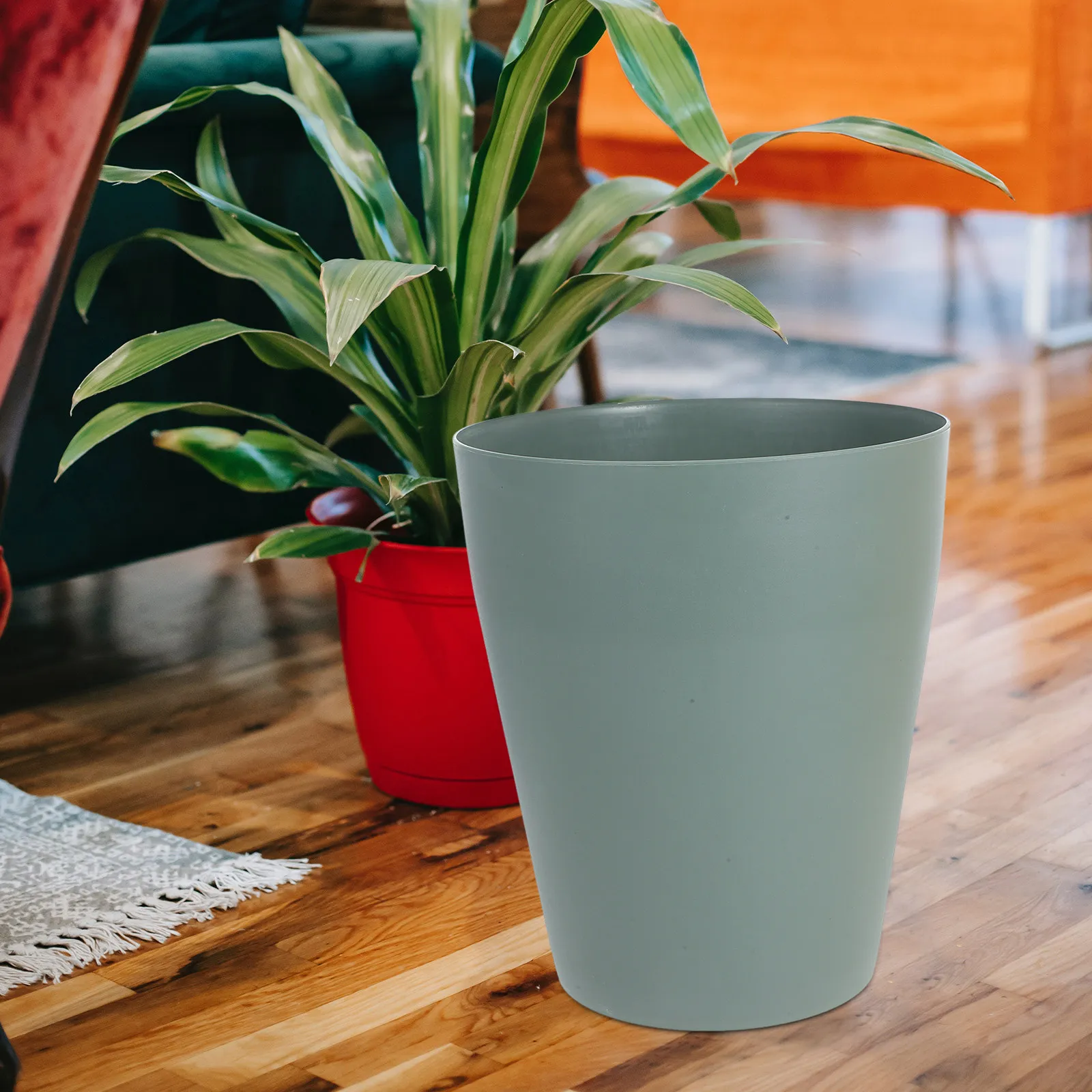 

3Pcs Lidless Trash Can Nordic Style Small Plastic Garbage Bin Large Capacity for Bedroom Office Household Waste Storage Rubbish