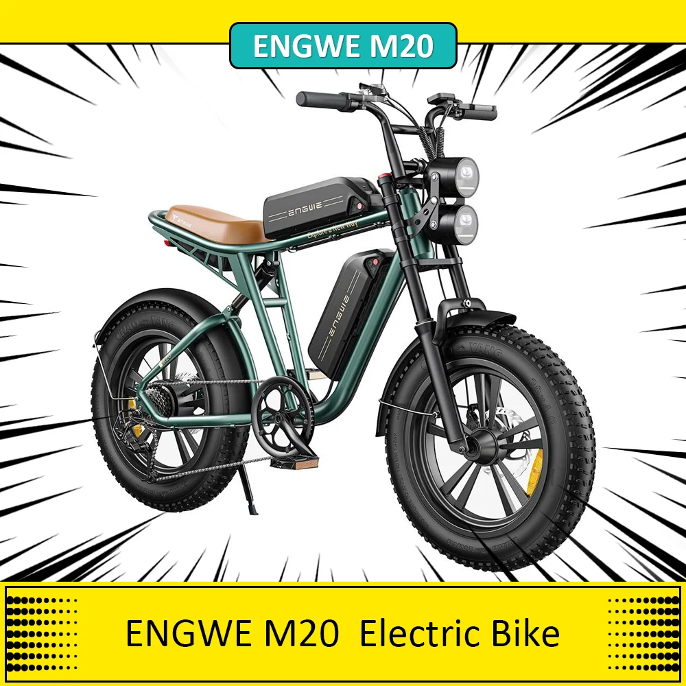 ENGWE M20 Electric Bike 2*13Ah Dual Batteries 750W  Motor 45km/h Max Speed 100KM Max Mileage 20*4.0 