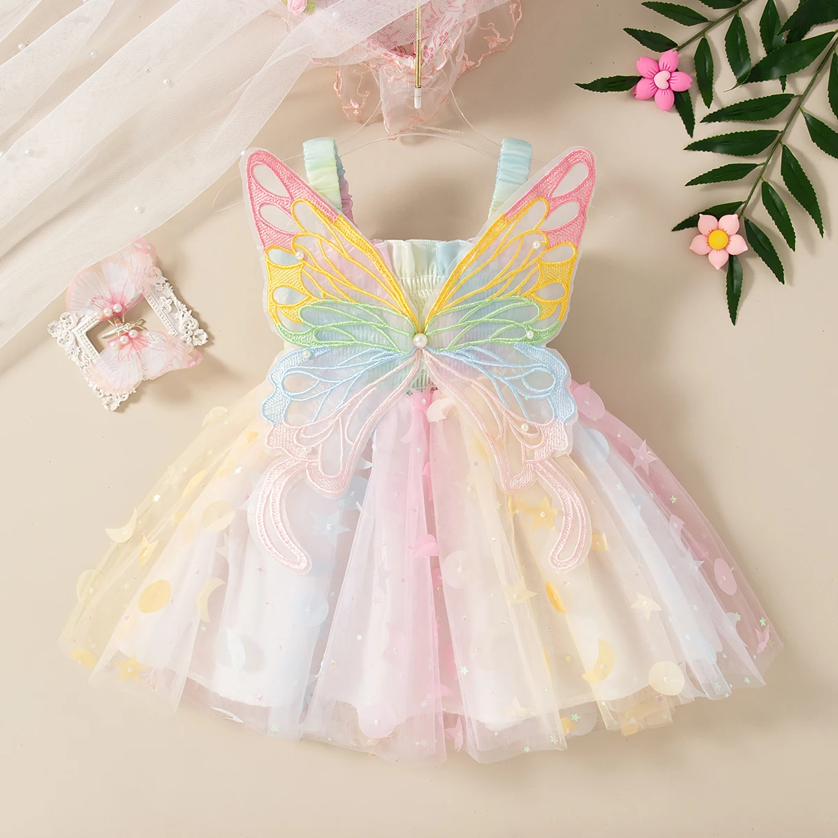 

Butterfly Dress For Baby Colorful Princess Dress Tutu Dress For Baby Girl Birthday Gift