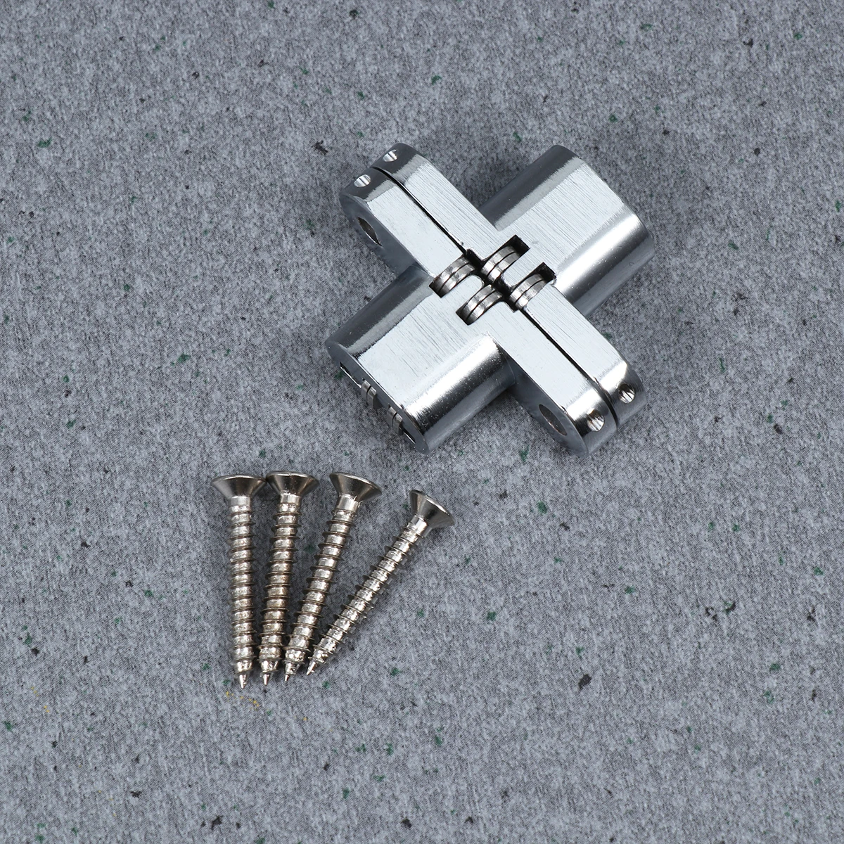 Stainless Steel Concealed Hidden Door Hinge Foldable Cross Hinge For Wooden Door Cabinet Table 45X13Mm Silver