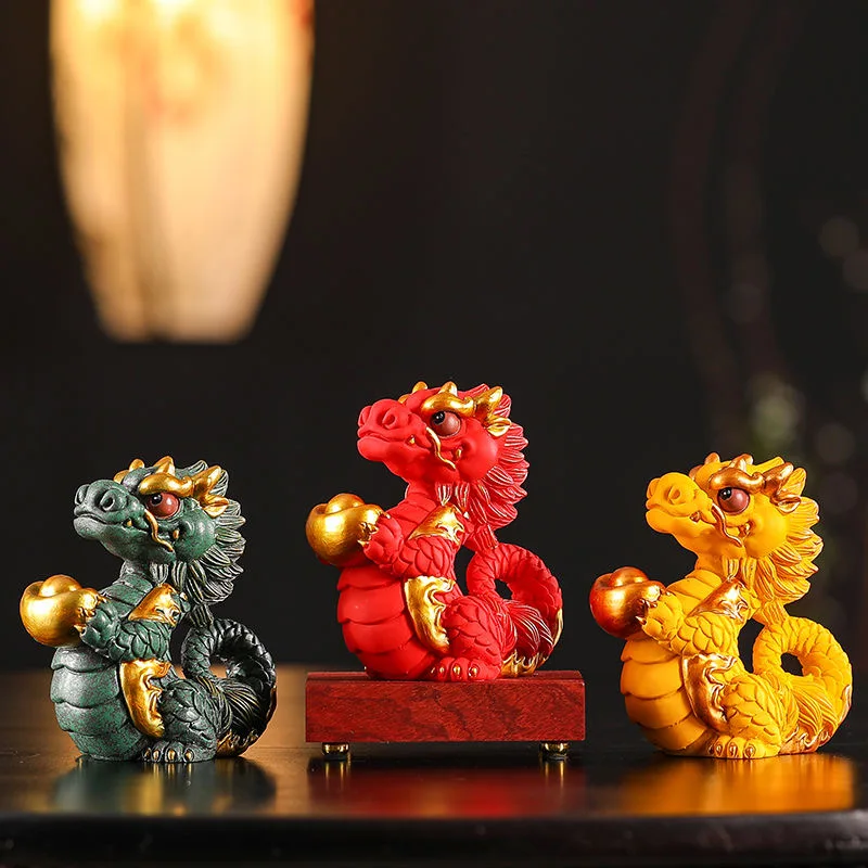 Green Sandstone Dragon Tea Favor Fortune God Dragon Tea Table Ornaments Home Decoration Can Keep Tea Favor