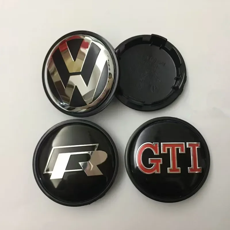 

4pcs/set 56mm 60mm 65mm Car logo Wheel Hub Caps Center Cover For Volkswagen SR GTI car accessories styling Car wheel decoration