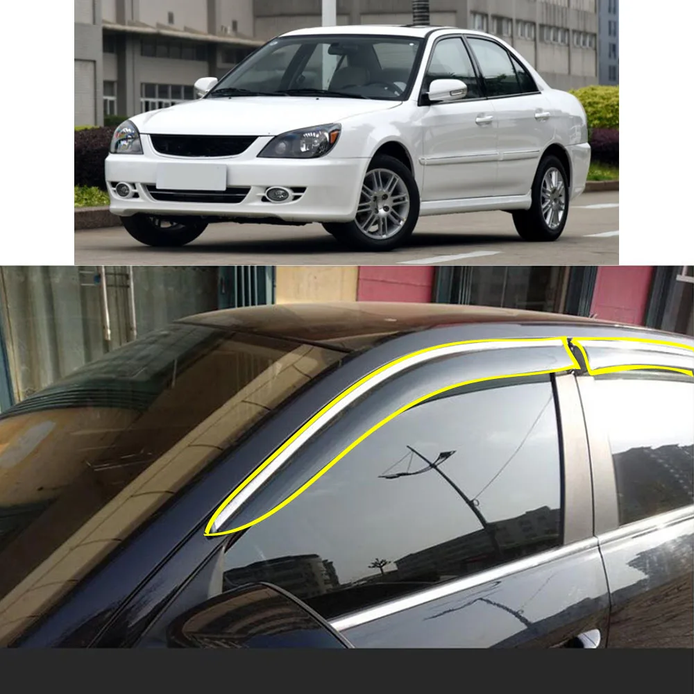 

Car Sticker Plastic Window Glass Wind Visor Rain/Sun Guard Vent For MITSUBISHI LANCER 2006 2007 2008 2009 2010 2011 2012-2016