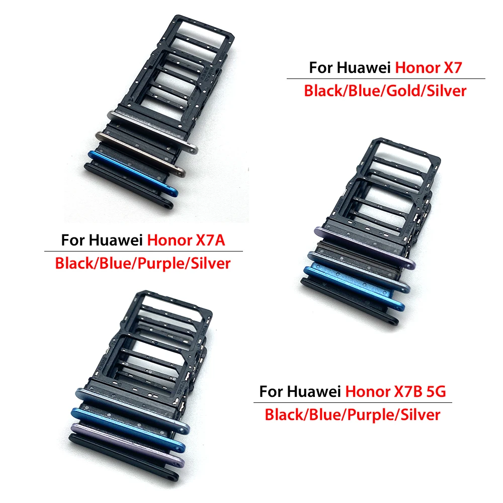 10Pcs，SIM Card Holder Tray Slot Holder Adapter Socket For Huawei Honor X6 X6S X6A X6B  Plus X7 X7A X7B X7C X8 X8A 4G 5G X8B X8C