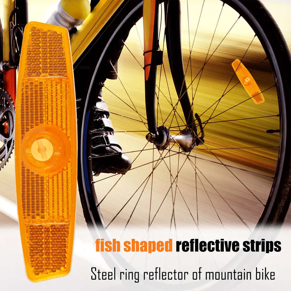 2/4 Pcs Bike Spoke Reflector Bicycle Wheel Reflective Strips Clip Safety Warning MTB Bicycle Wheel Rim Reflective Mount Clips image 2