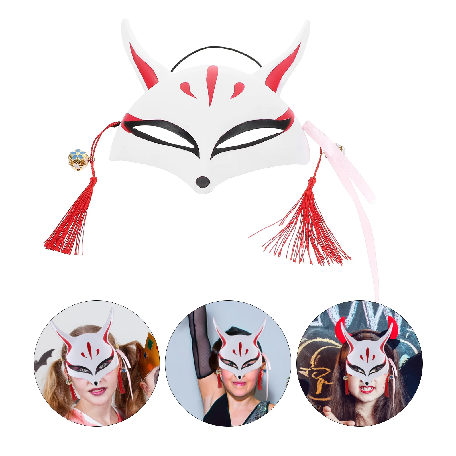 

Lightweight Mask Fox Masks Birds Attractive Women Plastic Japanese Style Exciting