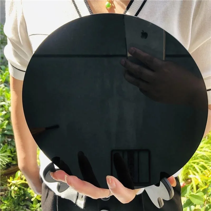 4-20cm Natural Black Obsidian Circle Disk Round Plate Scrying Mirror Crystal Quartz Magic Witchcraft Stone Healing Home