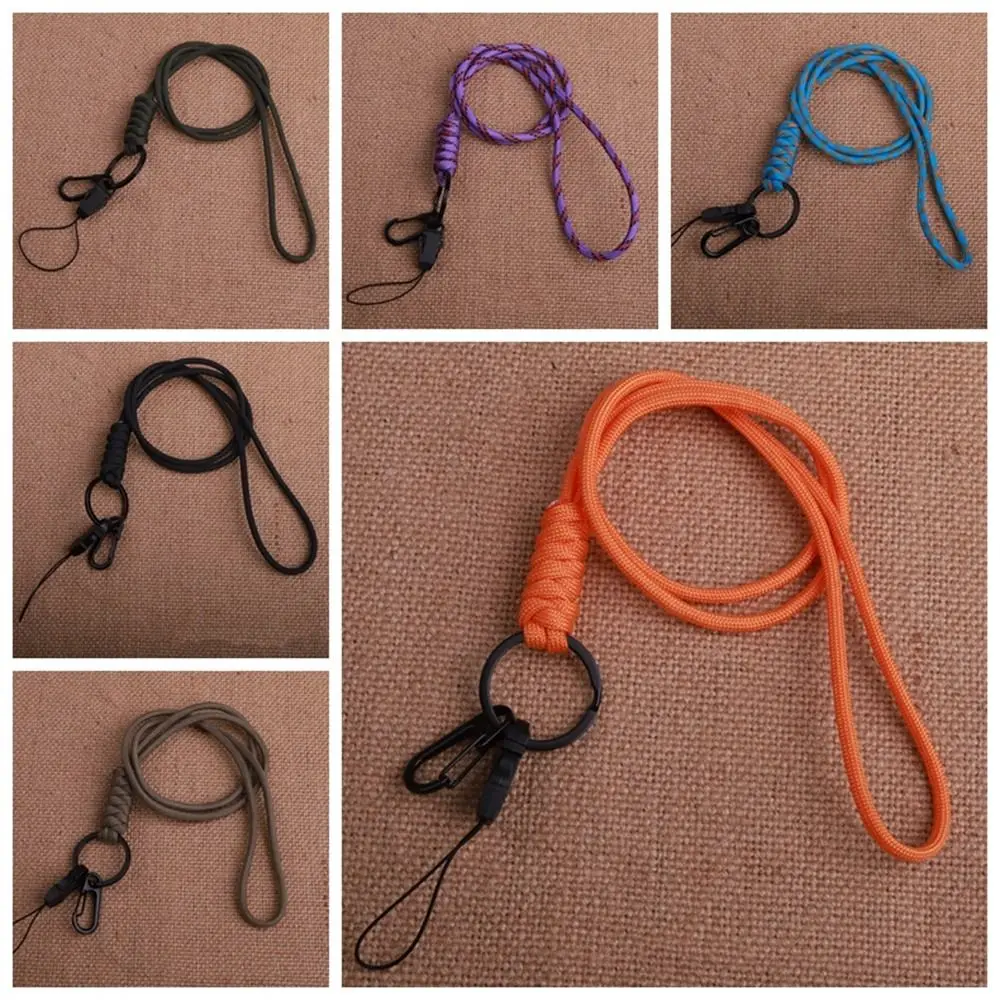 Outdoor Keychain Paracord Keychain Neck Strap Phone Straps Umbrella Rope Keyring Hanging Rope ID Card Cellphone Lanyard