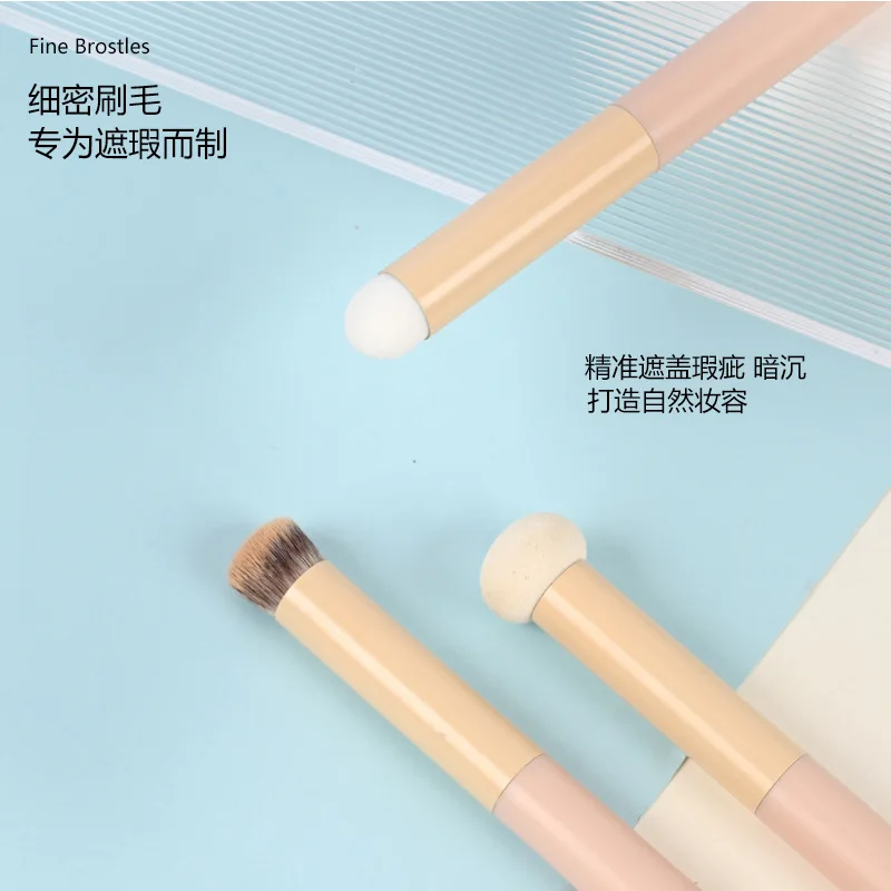 Pó nevoeiro pequeno mantou corretivo escova pele macia amigável sem pó máscara natural círculos de olho preto acne marca beleza escova