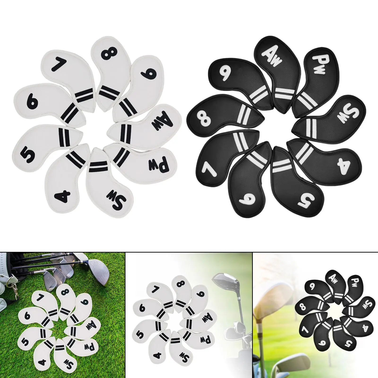 

9Pcs Golf Head Covers for Men Premium Golf Accessories Golf Club Protectors
