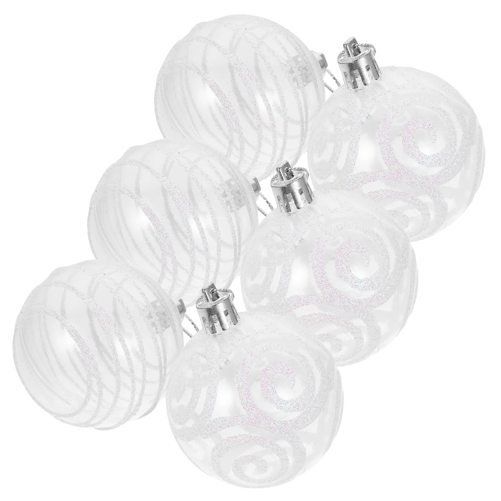 

6Pcs Ball Christmas Ornaments Hanging Tree Pendant Decor for Xmas Holiday Party Family Friends Gift Decoration Supplies