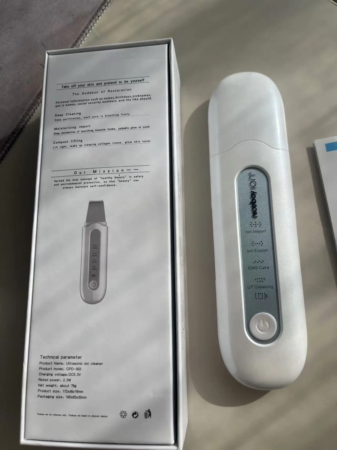 Smart Library Handheld Elektrischer Sonic Scrubber Ultraschall-Porenreiniger Mitesserentferner Gesichtsspatel Tiefenreinigung Dead S