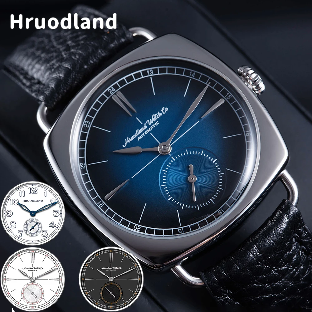 Hruodland 2026 New Retro Men Automatic Mechanical Watches Movement ST1701 Stainless steel leather 10Bar Waterproof reloj hombre