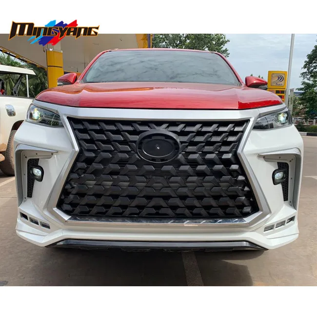 

Modification LX Design Body Kits Fortuner Grille Headlight Front Bumper Facelift Accessories 2016 2022 for Fortuner Bodyk