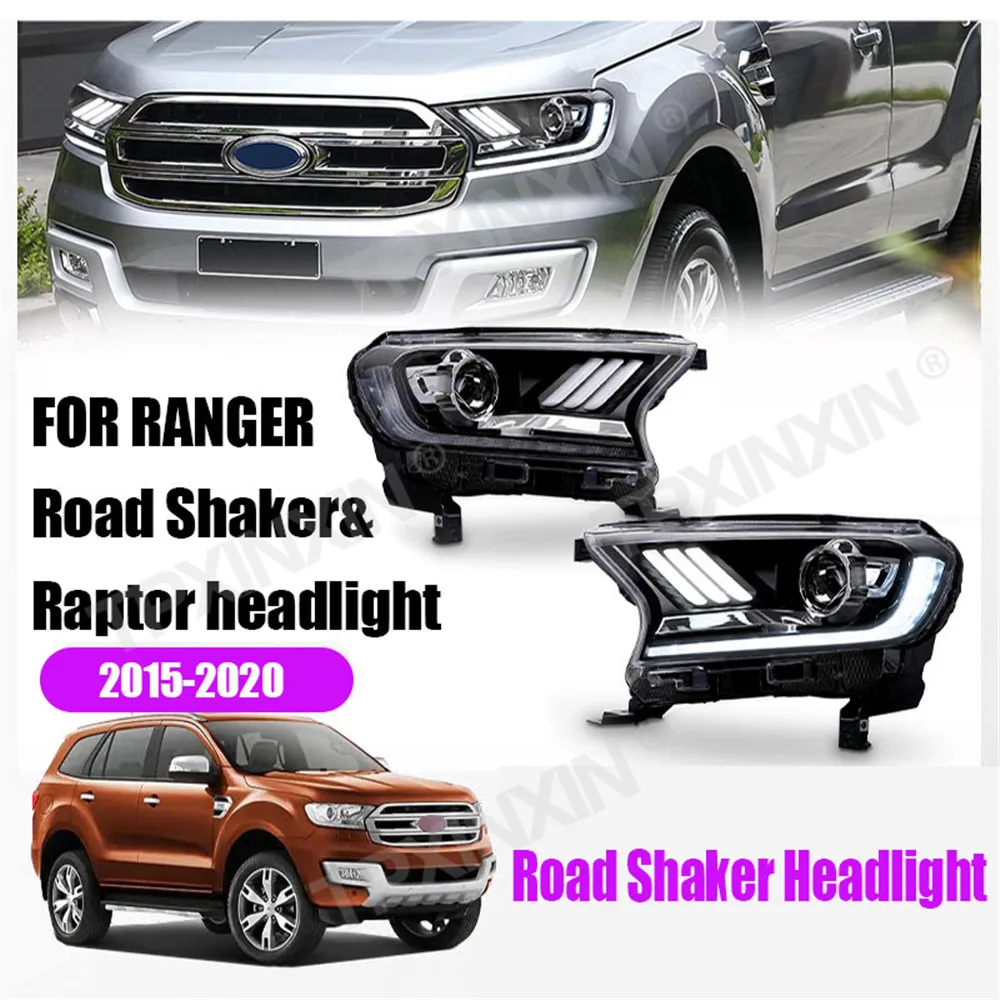 Double lens LED Headlight For Ford Raptor Everest 2015-2020 Sedan Direct Replacement Car Head Lamp Assembly Retrofit Accessorie