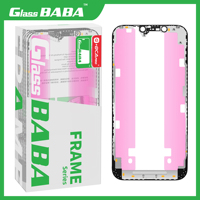 10pcs Glass BABA G+OCA Pro High Quality Front Bezel Frame with Adhesive Tape for iPhone X Xs 11 12 13 Mini 14 15ProMax 16promax