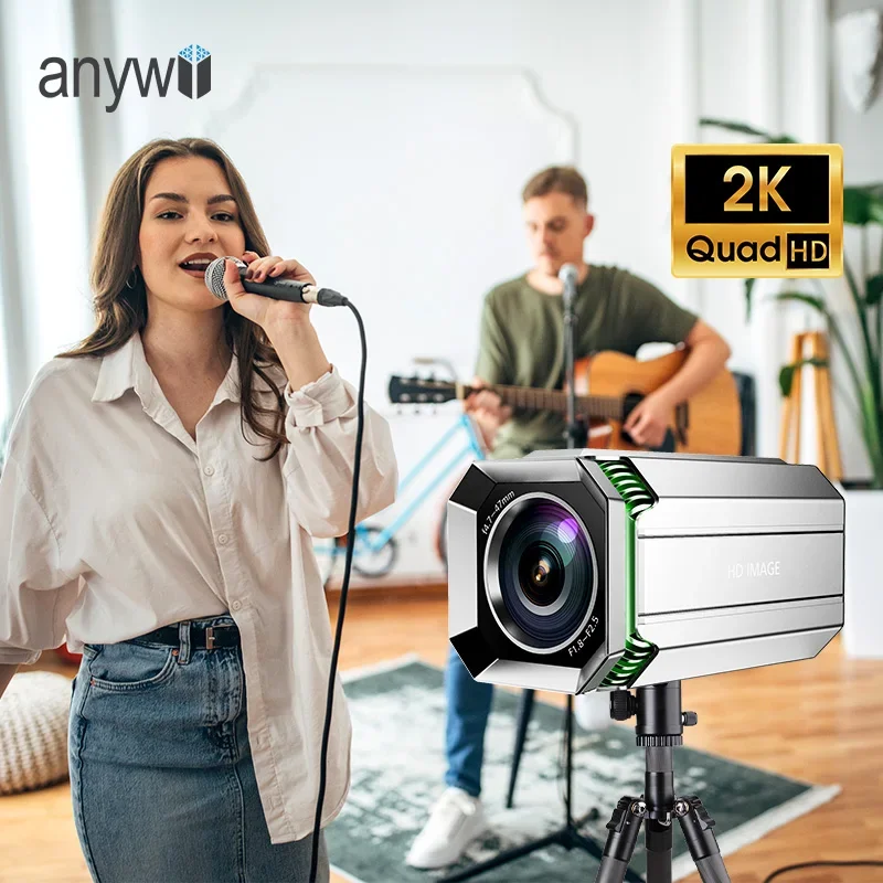 2026 Anywii Professional Radio TV Broadcasting Equipment Camera Camera 60fps 2k 10x Optical Zoom Camera Vlog Video Photography