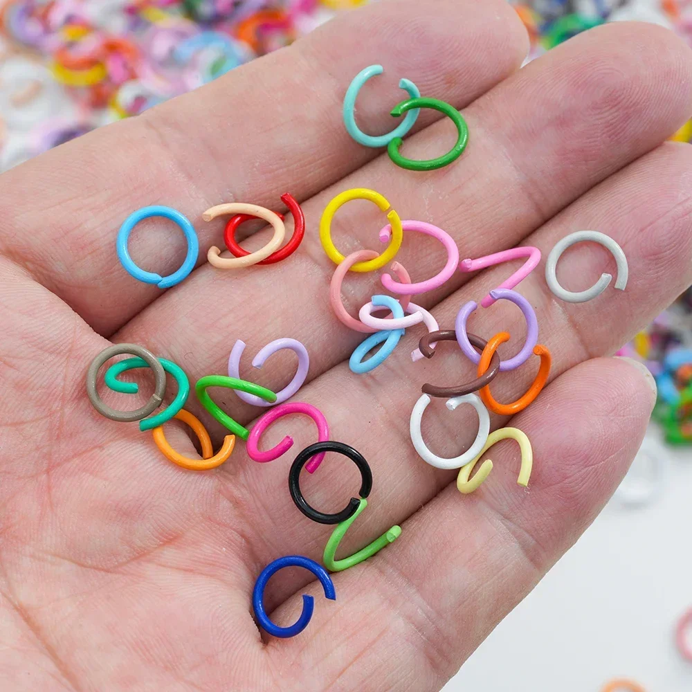 100pcs Colorful  Open Jump Rings Split Rings Connectors for DIY Jewelry Findings Making Bracelet Necklace Earring Supplies