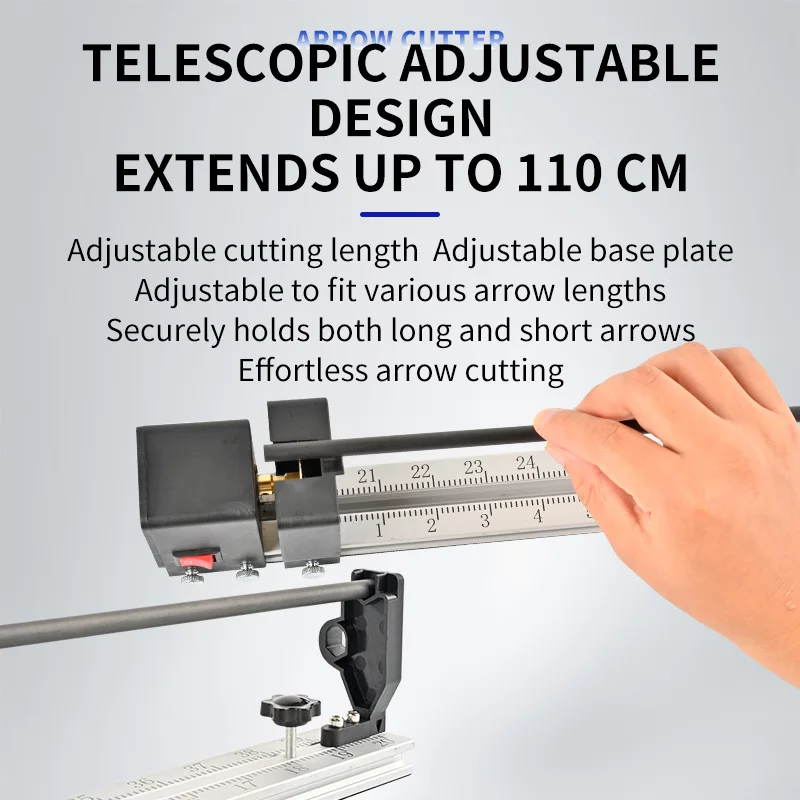 Telescopic Electric Arrow Cutter 110cm 11000RPM Diamond Saw Blade 100-240V for Carbon Fiberglass Wood Arrow Shaft