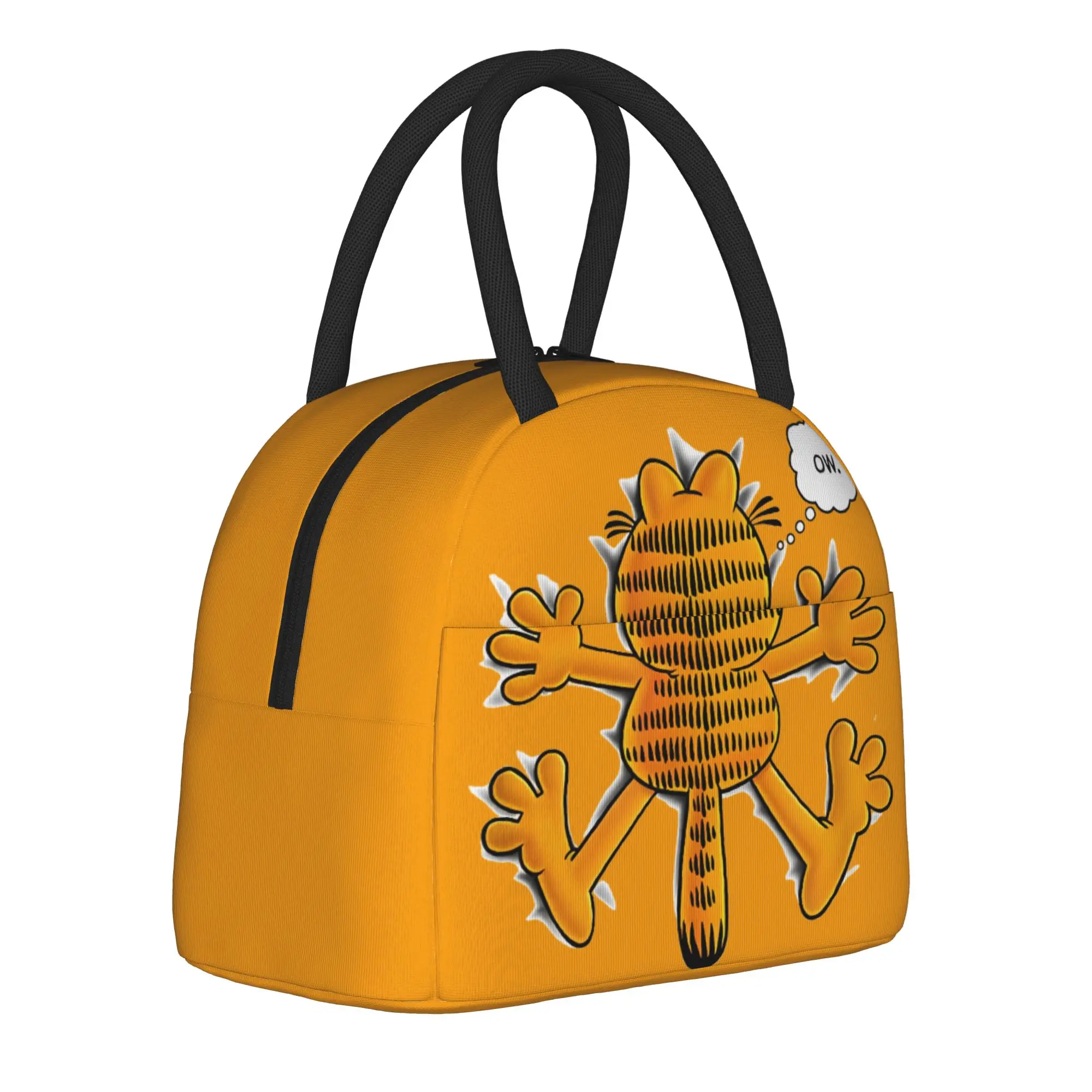 

Cute Garfield Ow Insulated Lunch Bags Large Lunch Container Cooler Bag Tote Lunch Box Work Travel Food Storage Bags