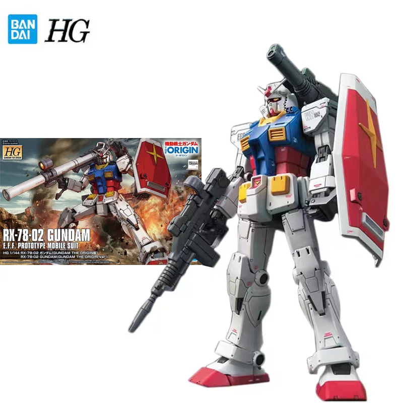 

Bandai Genuine Gundam Model Garage Kit HG Series 1/144 RX-78-02 GUNDAM Anime Action Figure Toys for Boys Collectible Toy