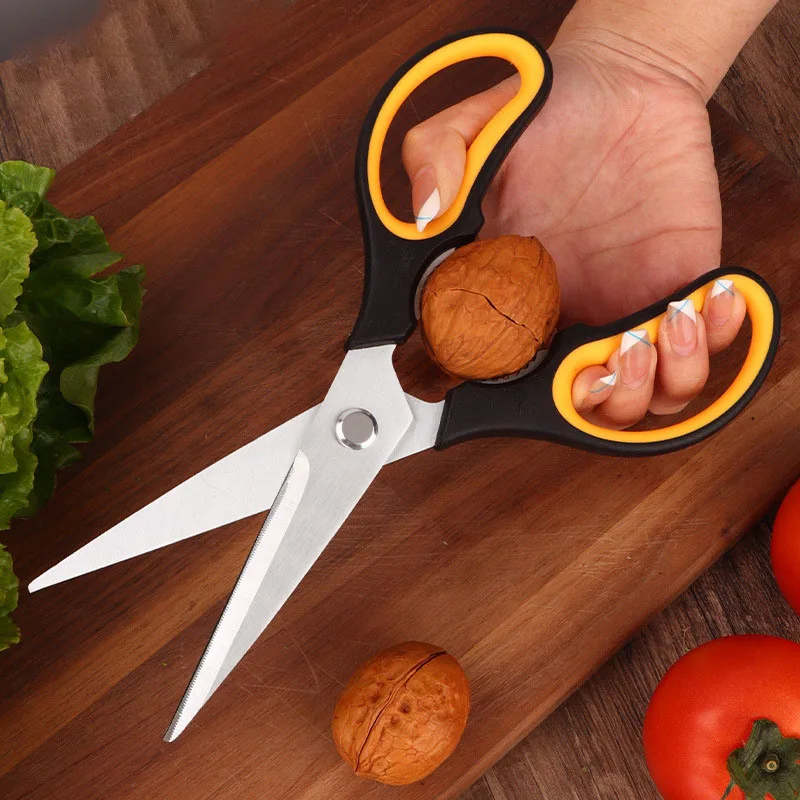Gerade Kopf Edelstahl Küche Knochen Schere Multifunktionale Gemüse Fisch Fleisch Haushalt Schere mit Nuss Cracker