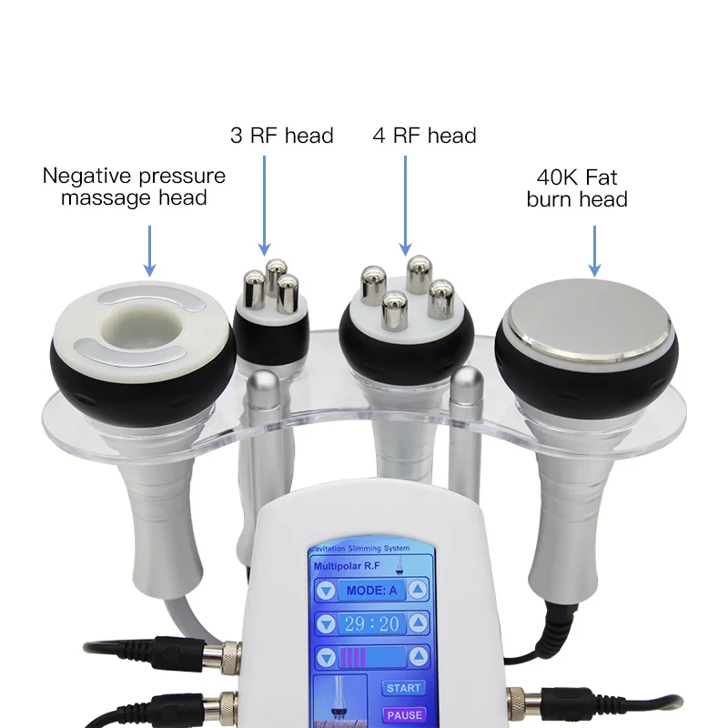 40K 3/4IN1 Cavitation เครื่อง pelangsing Badan อัลตราโซนิก RF เครื่องดูดสูญญากาศผิวกระชับ Alat pemijat wajah อุปกรณ์ความงามยกกระชับใบหน้า