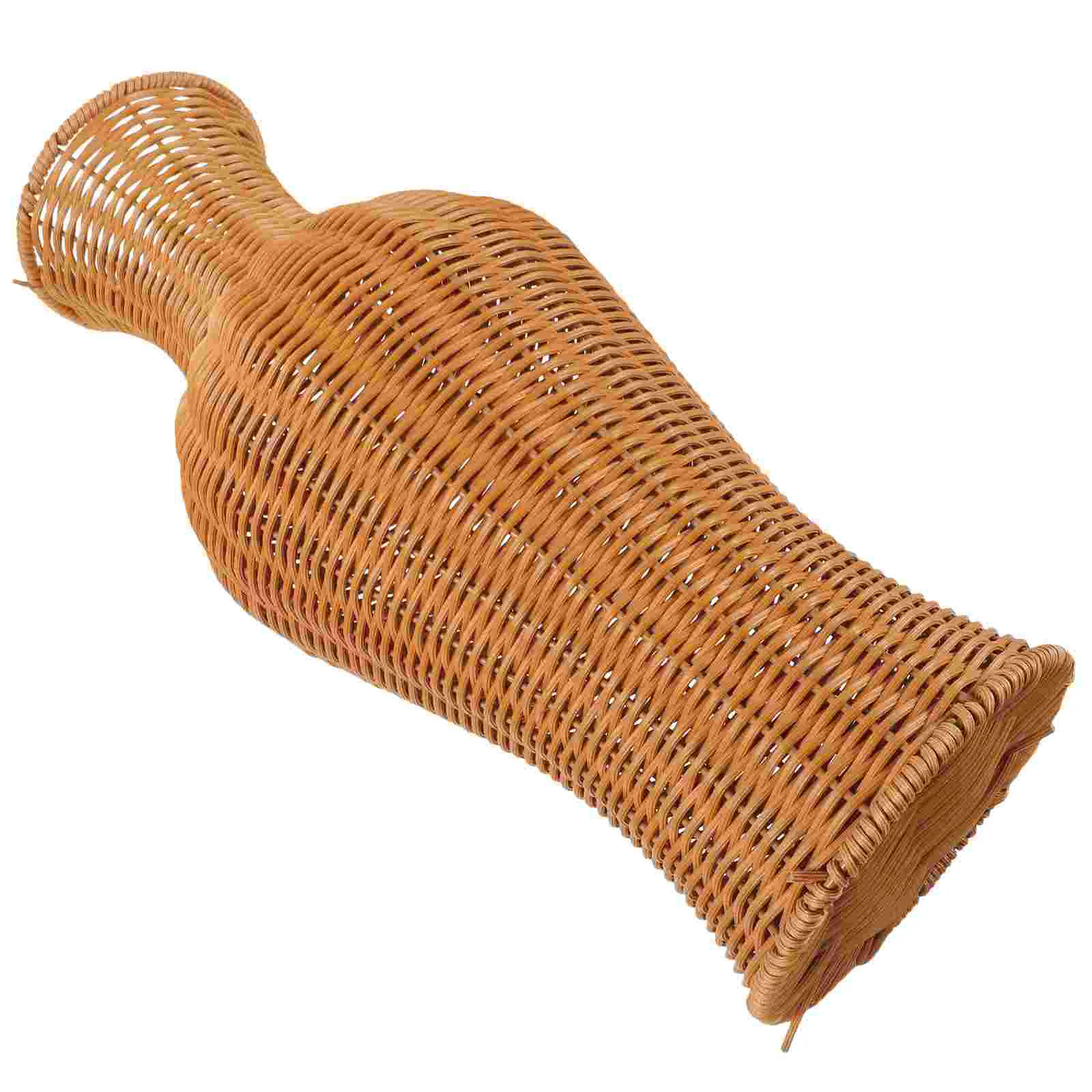 

Rattan Vase Lightweight Plant Holder Tulip Natural Beauty Plastic Wedding Flower Desktop Adornment Decorative Hand-woven