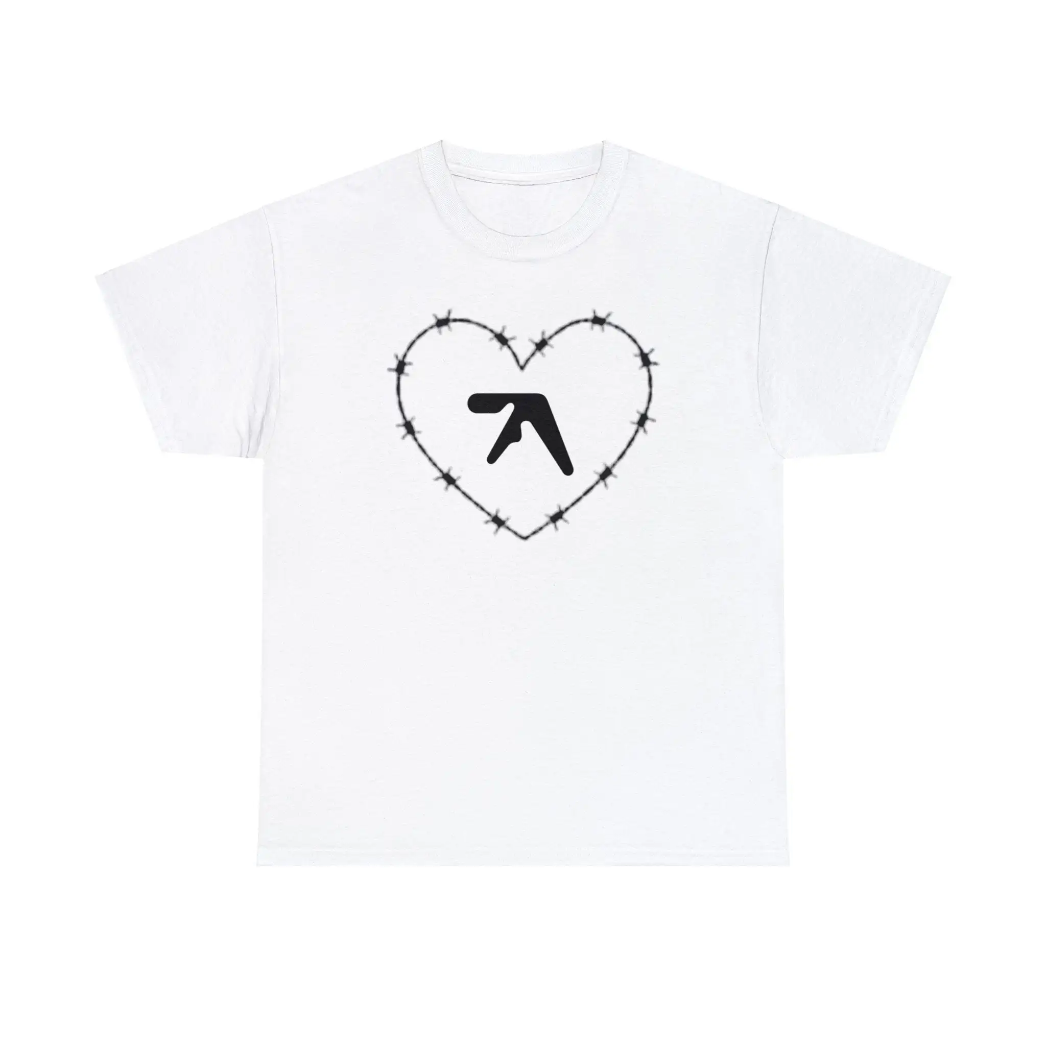 Aphex twin shirt with barbed wire heart