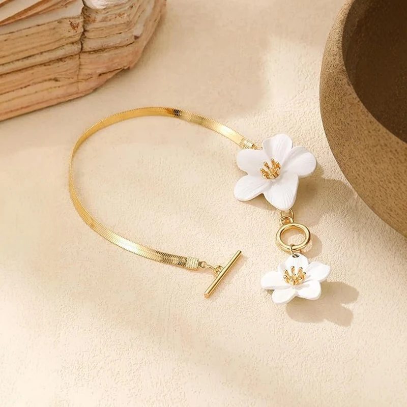 Summer Bohemian White Yellow Flower Charm Foot Chain Women Beach Vacation Anklet Trendy Daily Wearing Jewelry image 4