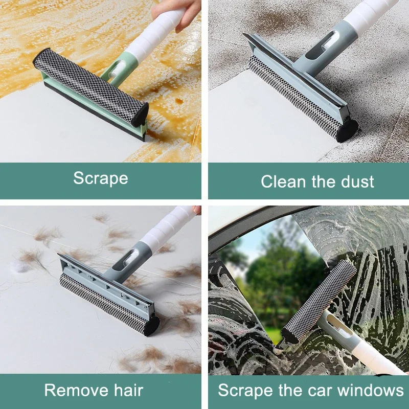 3 in 1 Window Cleaning Brush Efficient Double-sided Squeegee and Glass Wiper, Ideal for Bathroom Mirrors and Windows Hand Tools