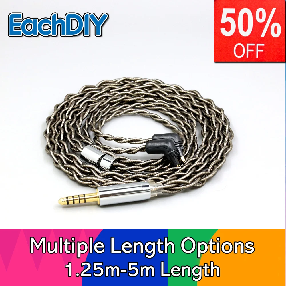 

99% Pure Silver Palladium + Graphene Gold Shielding Earphone Cable For Sony MDR-EX1000 MDR-EX600 MDR-EX800 MDR-7550 LN008194