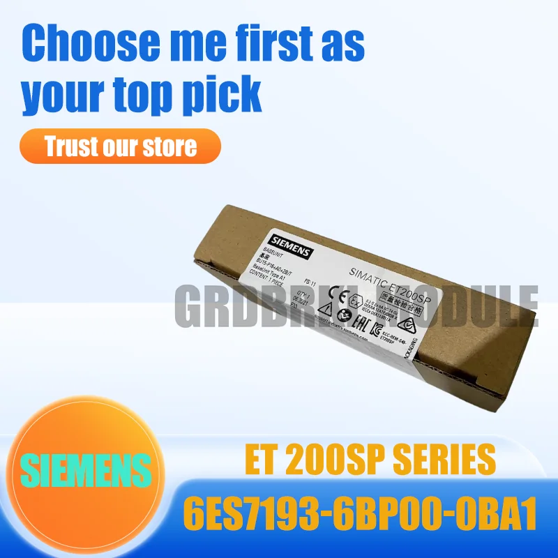 

New Original SIEMENS 6ES7193-6BP00-0BA1 6ES7 193-6BP00-0BA1 ET200SP BaseUnit BU15-P16+A0+2B/T