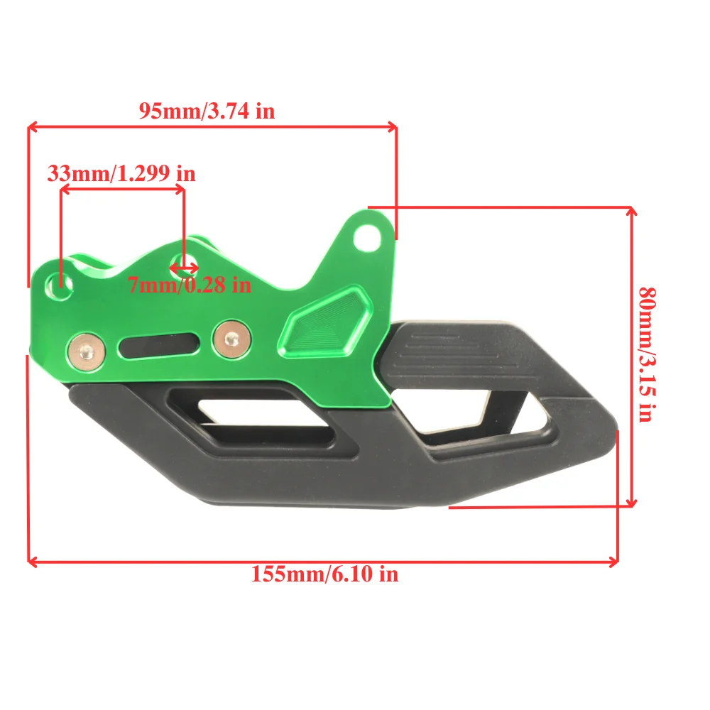 Motorcycle CNC Chain Guide Guard Protector for Kawasaki KX250 KX450 KX250F 2009-2020 KX450F 2009-2018 KLX450R 2011-2014