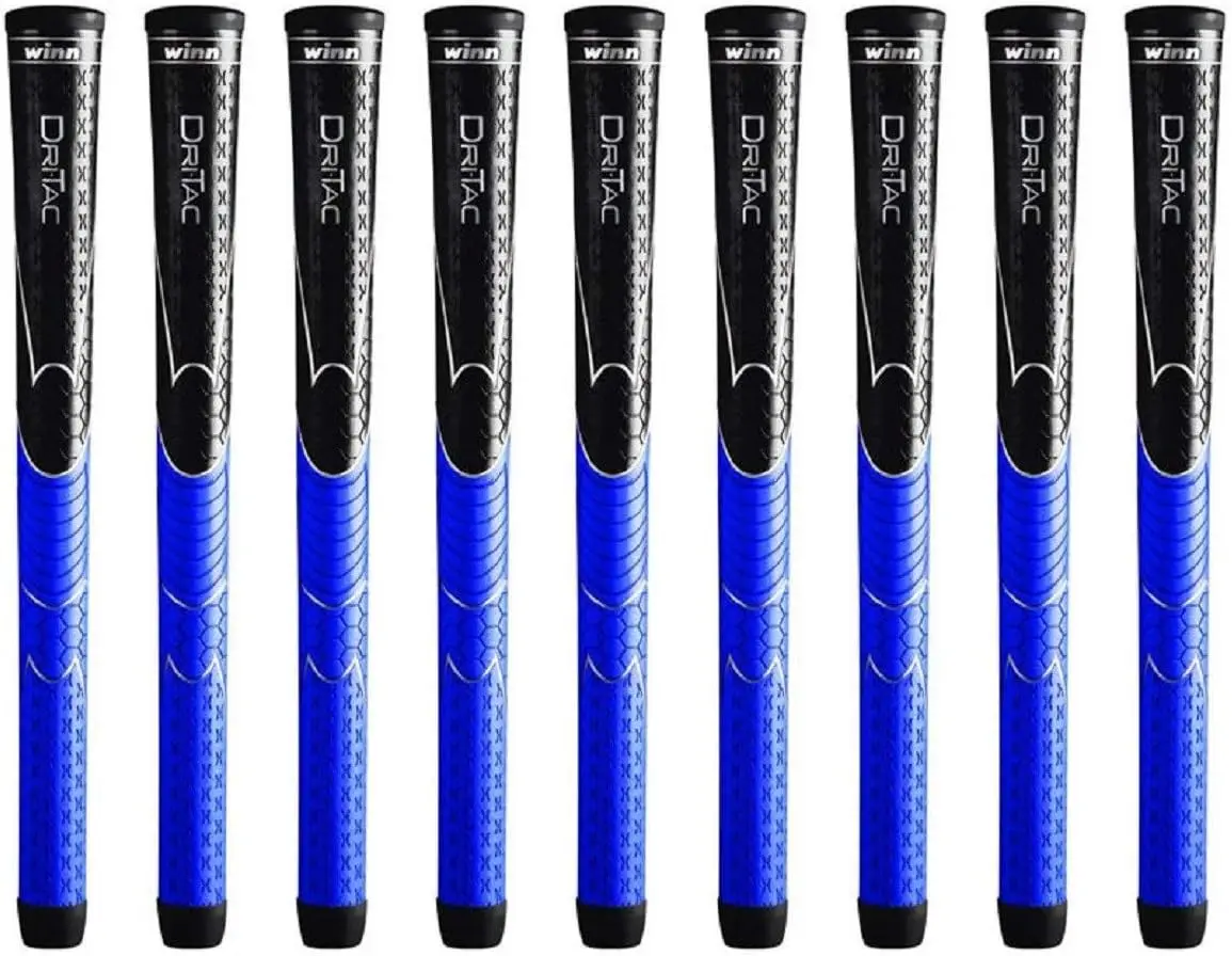 Midsize Black/Blue 9 Piece Golf Grip Bundle