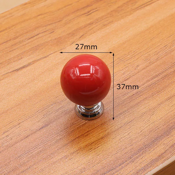 1PC Red Knobs and Pulls for Cabinet Dresser Kids Cupboard Kitchen Drawer Handles Ceramic furniture Door Knobs