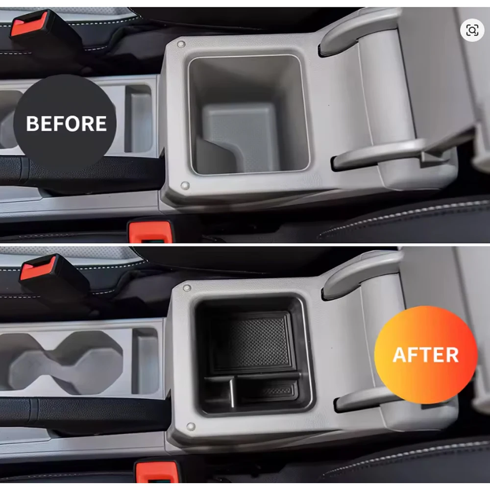 Car Armrest Storage Box for Volkswagen VW T-cross Tcross 2018 - 2023 Console tray Container Case  Accessories