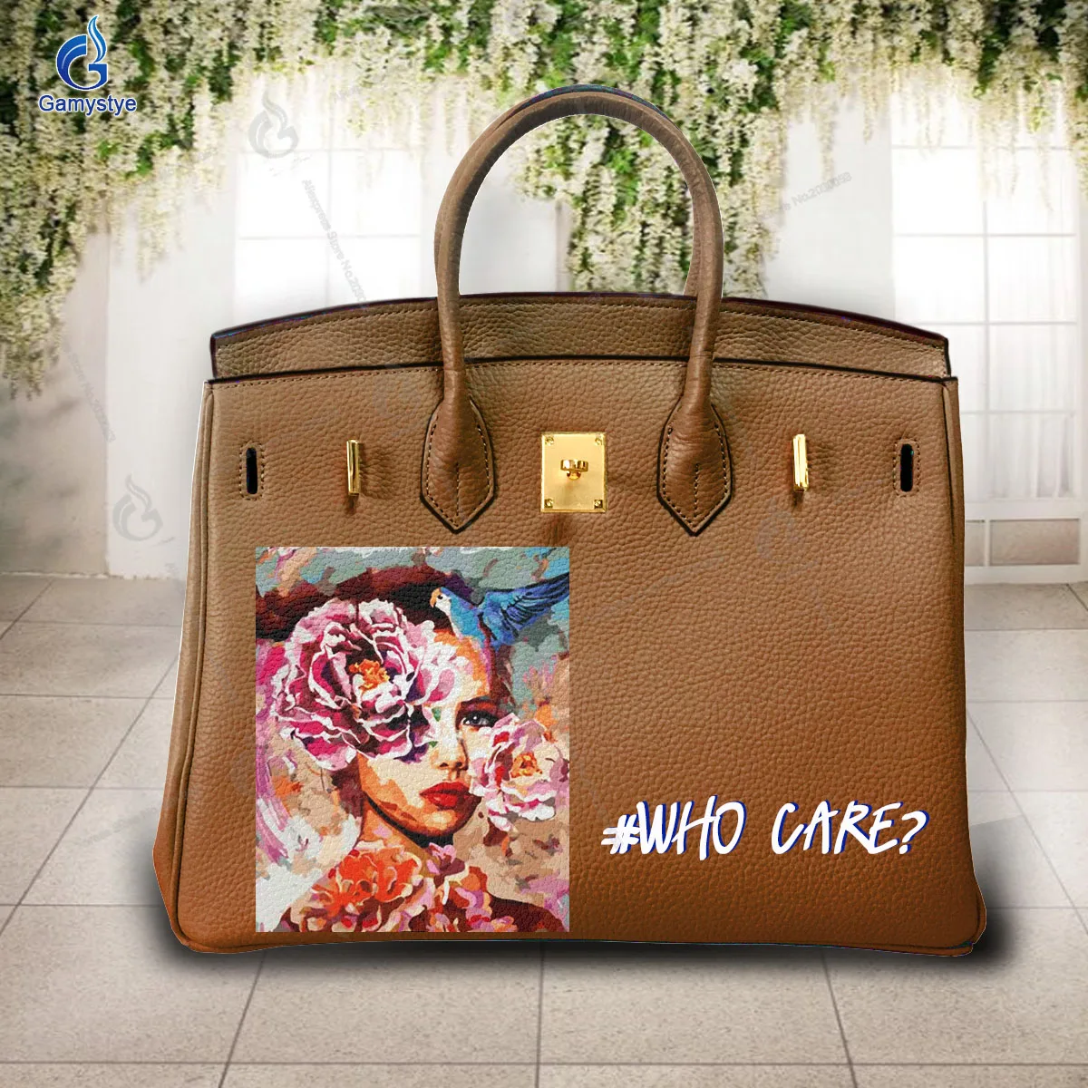 

Personalizar bolso Art Printed Blooming flowers and birds Bag Ladies Designer Brand Handbags High Quality Messenger Shoulder Bag