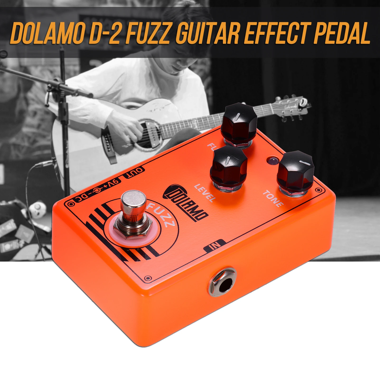 Dolamo D-2 FUZZ Guitar Effect Pedal with True Bypass for Electric Guitar for Electric Guitar Bass Parts & Accessories