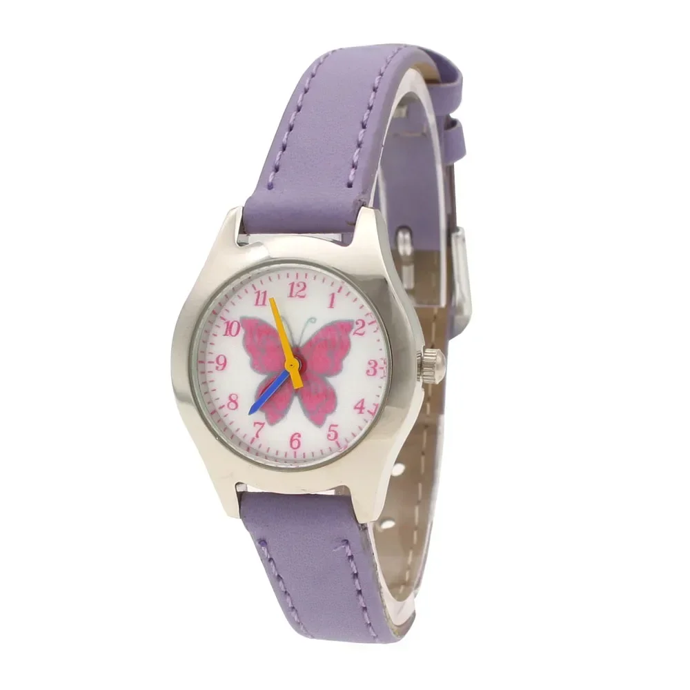 Cartoon Silicone Butterfly & Dinosaur Quartz Kids Watch - Wristwatch for Boys & Girls Students Relogio Kol Saati Clock