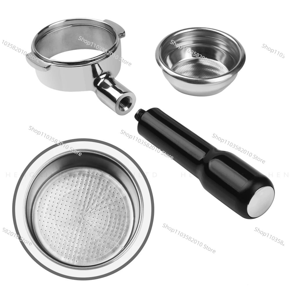 Hochwertige Barista-Werkzeuge 304 Edelstahl Schwerer Typ E61 Espresso Kaffee Bodenloser Siebträger 58mm