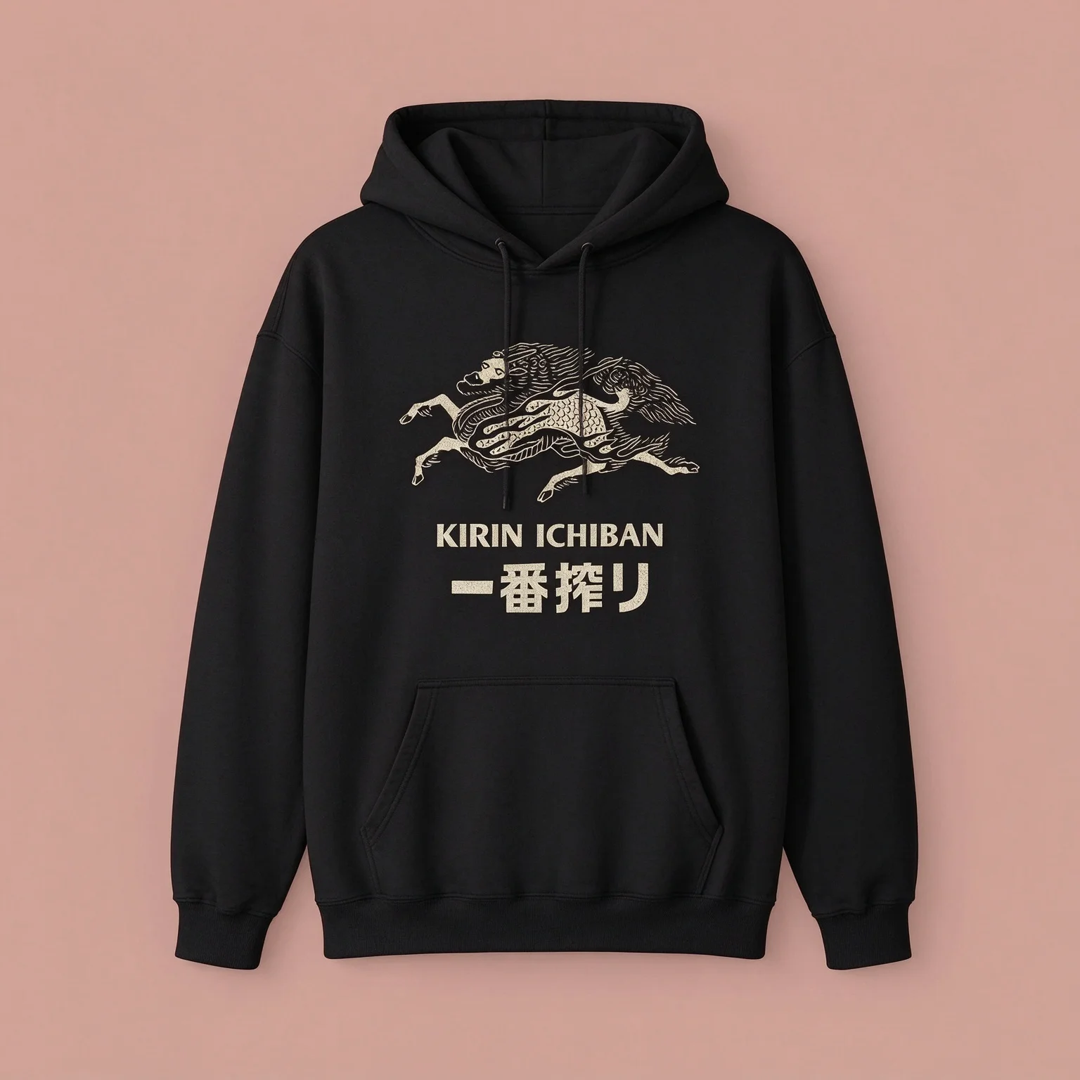 2026 Vintage Oriental Beast Art Oversized Hoodie and Crewneck Sweatshirt Traditional Japanese Style Graphic Pullover