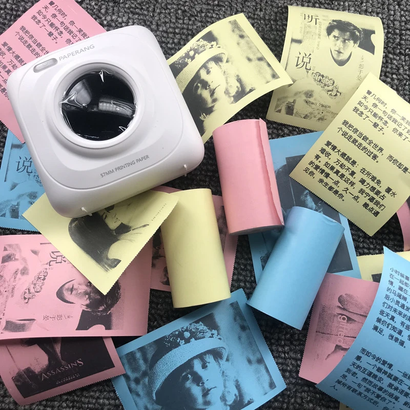 Stampanti termiche in rotolo di adesivi stampabili in carta fotografica multicolore Stampa trasparente portatile a prova di sbavature