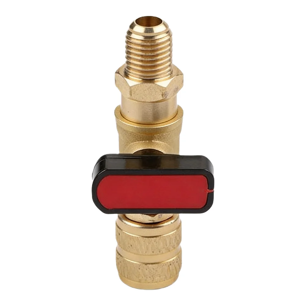 HVAC Service Adapter 1 4 SAE Adapter R410A R32 R454 Compatibility 5 16 To 1 4 SAE Thread Red Charging And Vacuuming For R410A